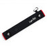 Black/Red Magnetic Golf Cart Strap Sleeve | Neoprene Rubber | Dual Accessory Magnets | Glove Holder with Velcro | Carabiner Bag Attachment | 18.5 x 3.5 in