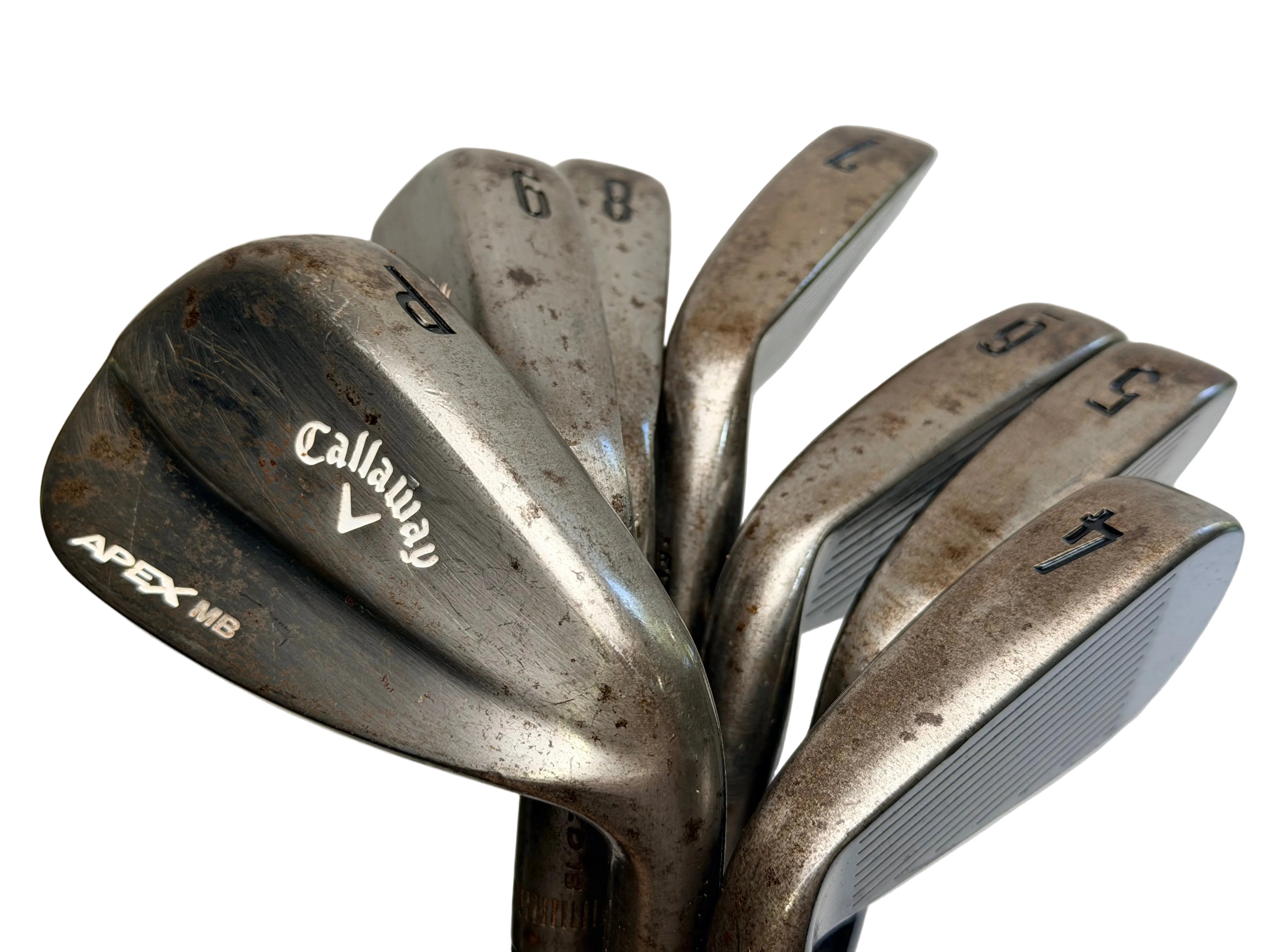 Callaway Apex MB Raw 2018 Irons 4-PW KBS C-Taper 120 Stiff Golf Pride V55 RH