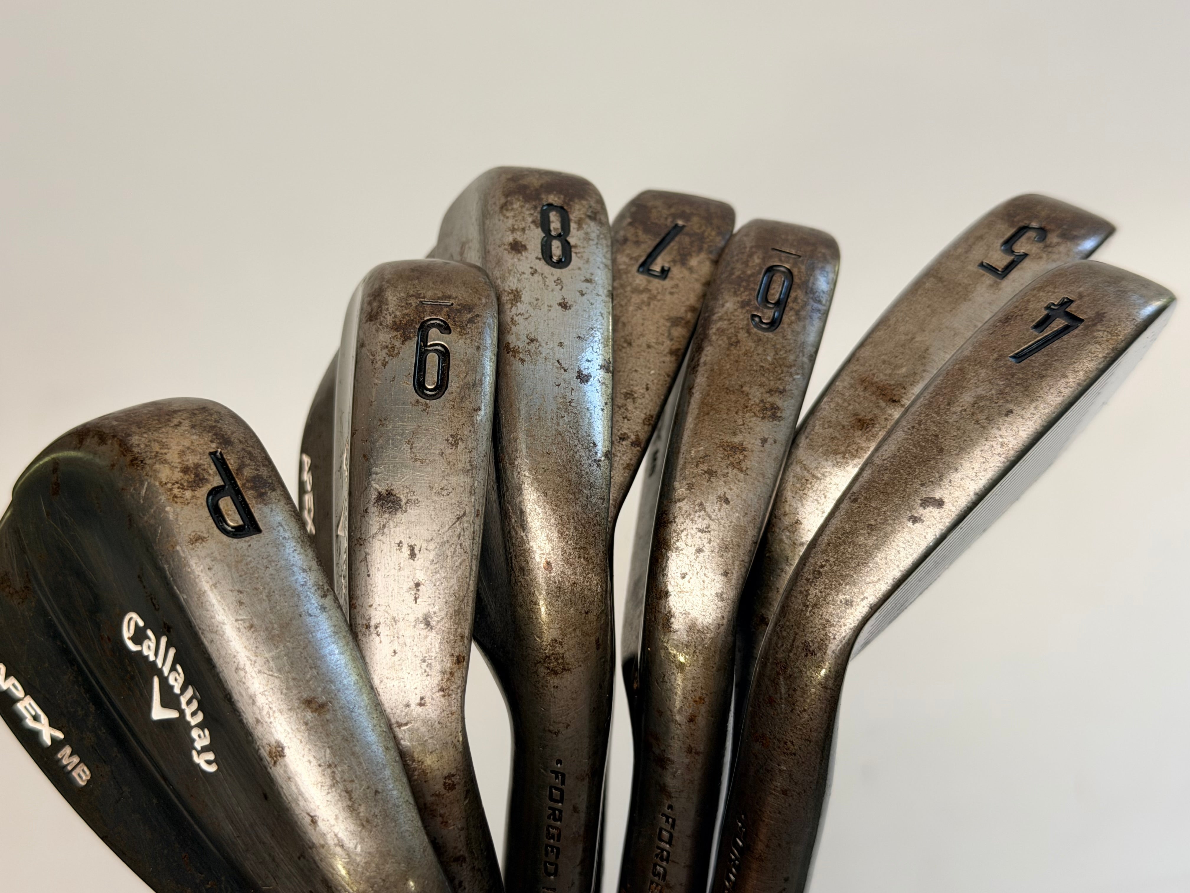 Callaway Apex MB Raw 2018 Irons 4-PW KBS C-Taper 120 Stiff Golf Pride V55 RH