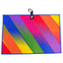 Retro Rainbow Rush Golf Towel | 24” x 16” Microfiber Towel | Magnetic Clip & Carabiner | Premium Golf Accessory