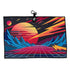 Retroscape Golf Towel | 24” x 16” Microfiber Towel | Magnetic Clip & Carabiner | Premium Golf Accessory | Sunset Mountain Drive