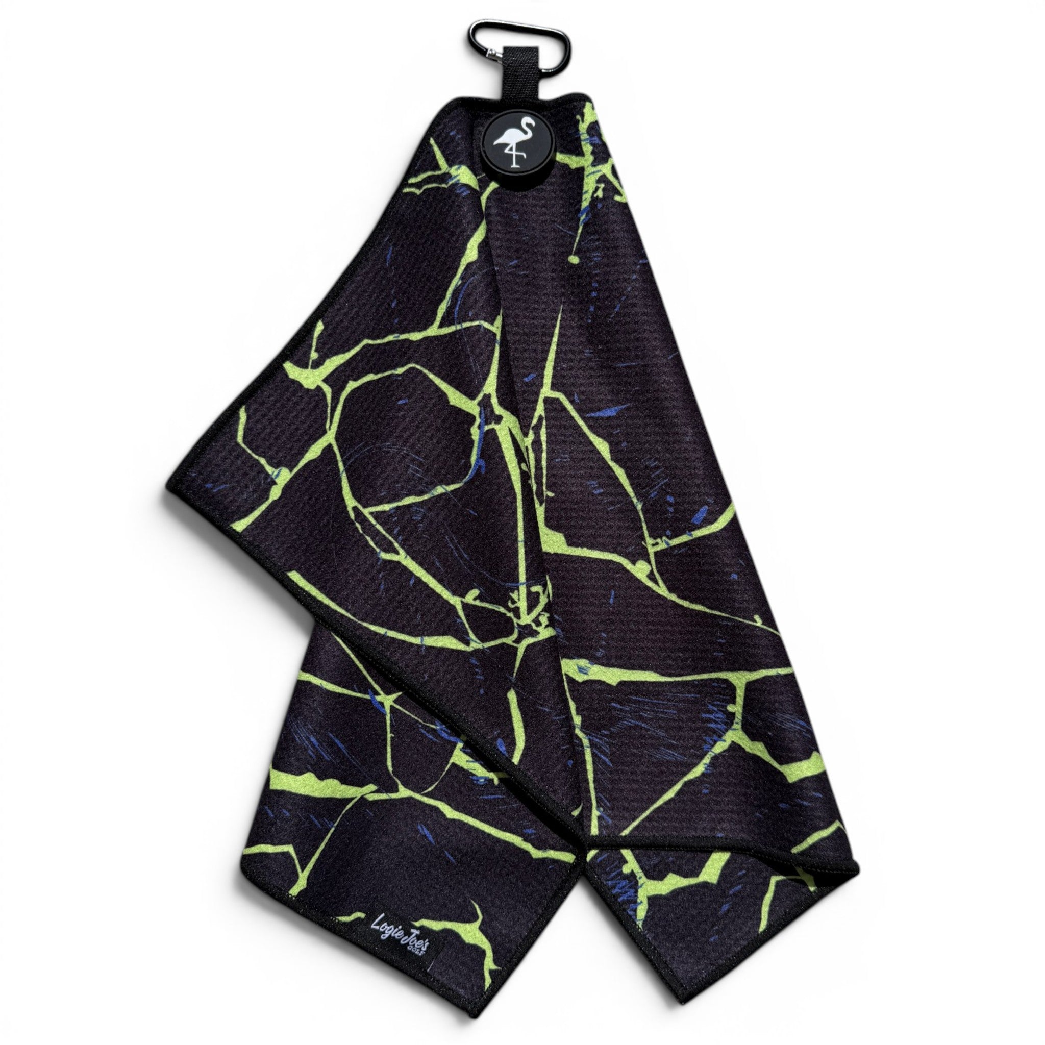 Lightning Strike Golf Towel | 24” x 16” Microfiber Towel | Magnetic Clip & Carabiner | Premium Golf Accessory