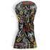 Miami Slice Driver Headcover – Premium Faux Leather Driver Cover – Elastic Fit – Embroidered - Neon Lights