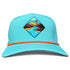 Canyon Golf Hat | Snapback Cap | Built-in Magnetic Ball Marker Holder + Marker Included | Adjustable Teal Adventure