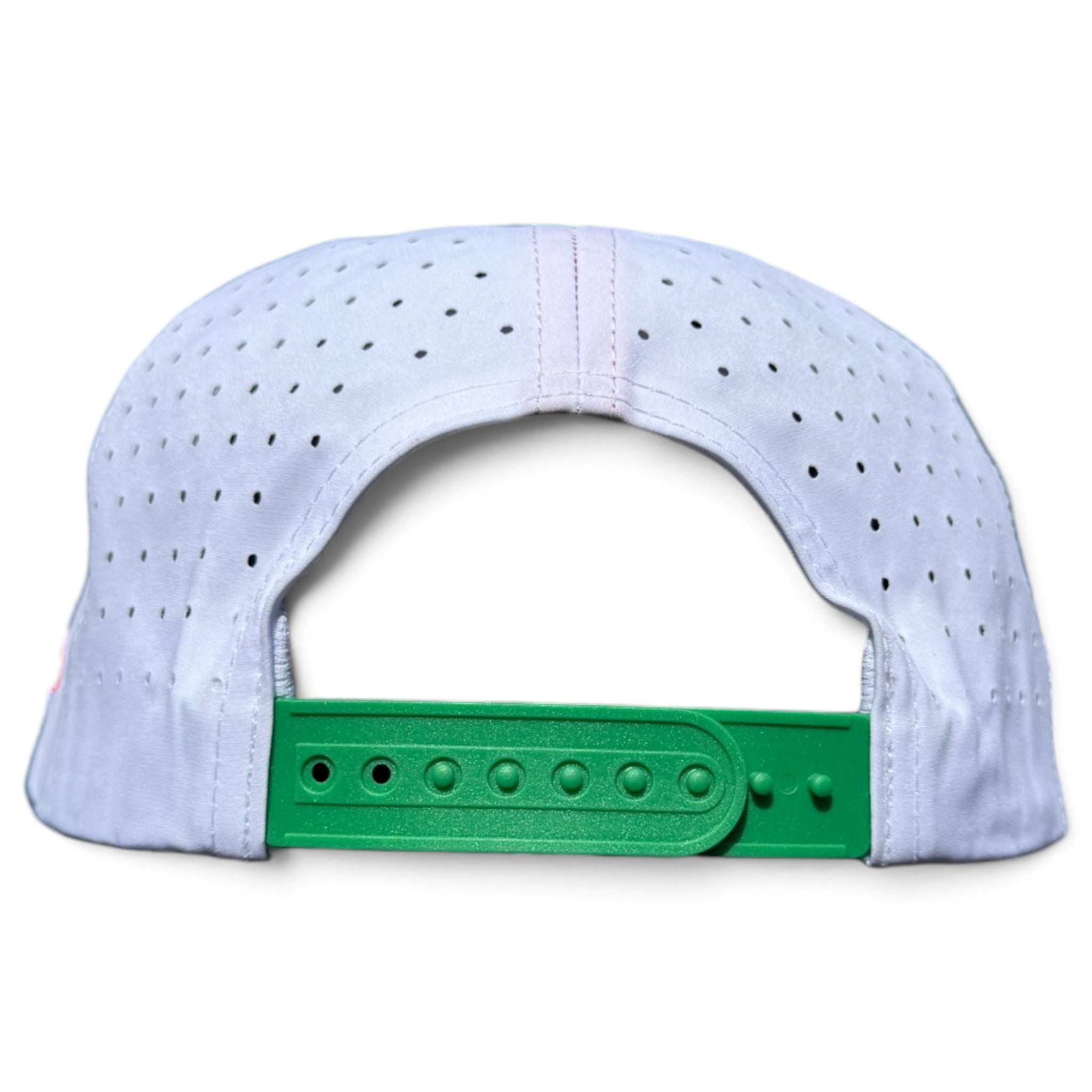 Vintage Cooler Golf Hat | Snapback Cap | Built-in Magnetic Ball Marker Holder + Marker Included | Adjustable White Green Beverages