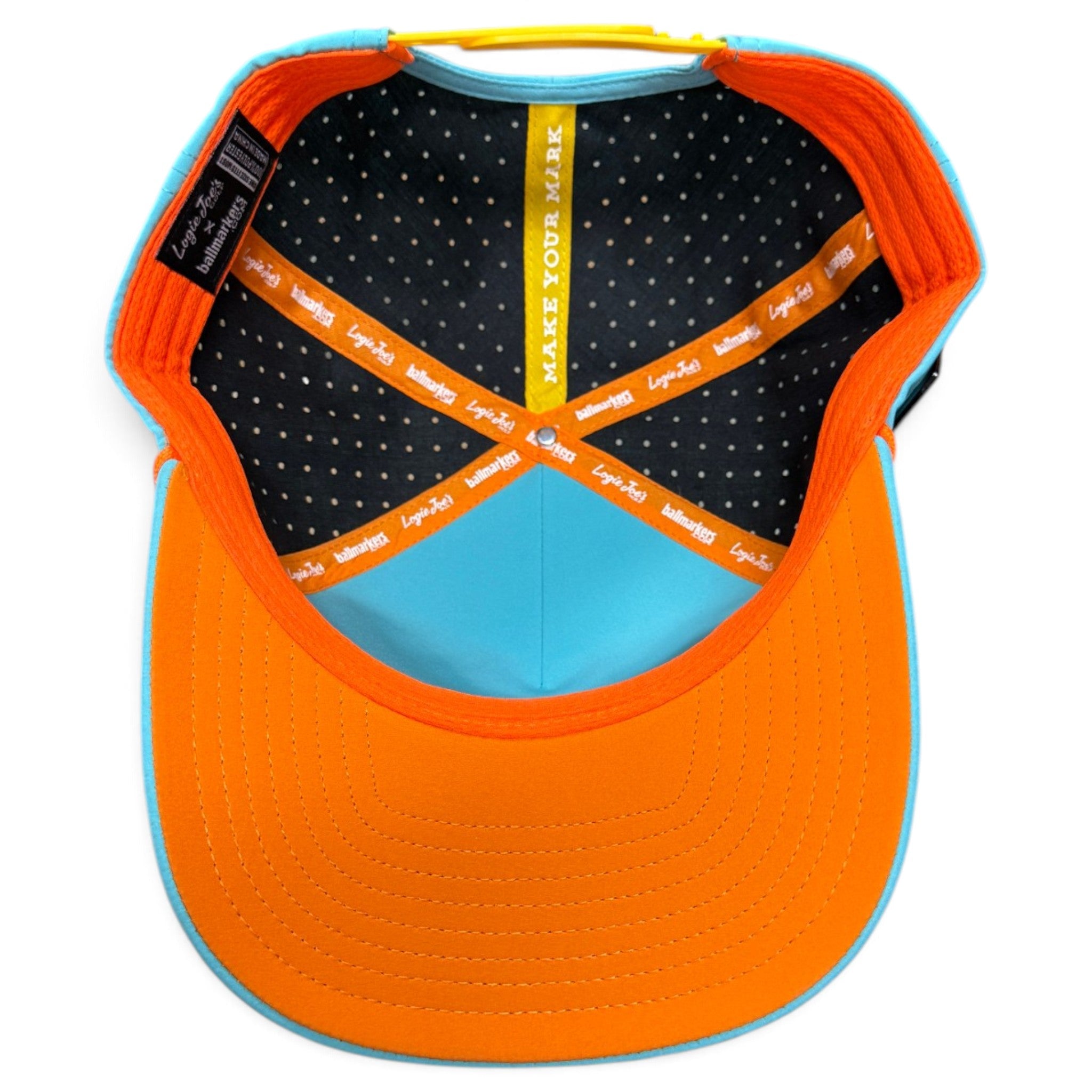 Canyon Golf Hat | Snapback Cap | Built-in Magnetic Ball Marker Holder + Marker Included | Adjustable Teal Adventure