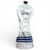 Sock Fairway Headcover – Premium Faux Leather Fairway Wood Cover – Elastic Fit – Blue Stripe