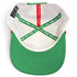 Vintage Cooler Golf Hat | Snapback Cap | Built-in Magnetic Ball Marker Holder + Marker Included | Adjustable White Green Beverages