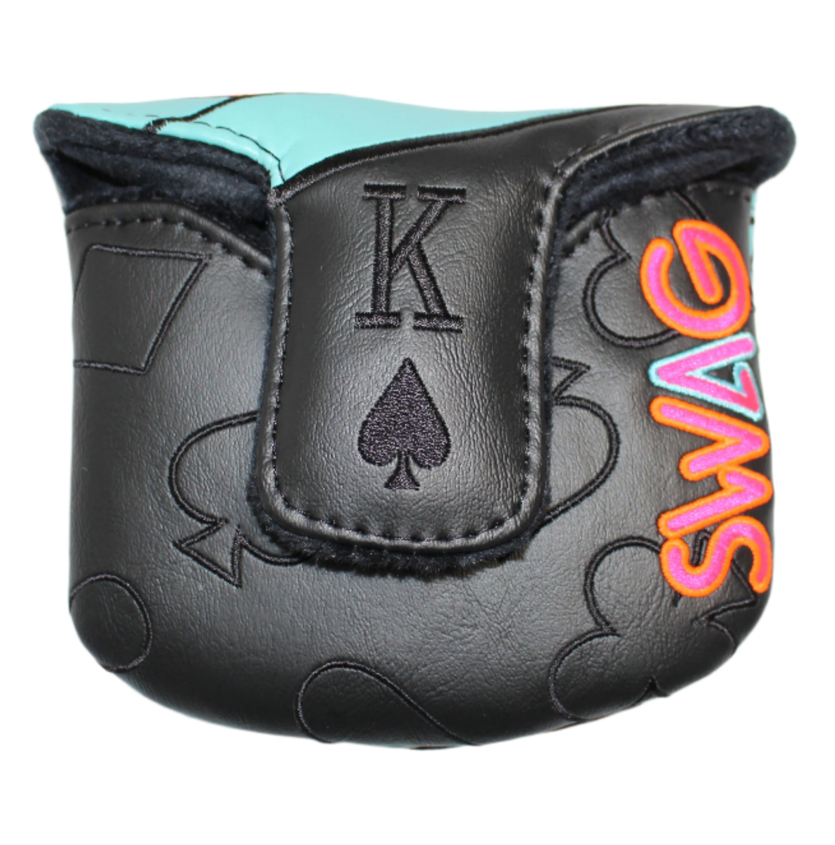 Swag Golf - King of Spades Blue/Orange/Black Mallet Putter Headcover *opened, no bag*