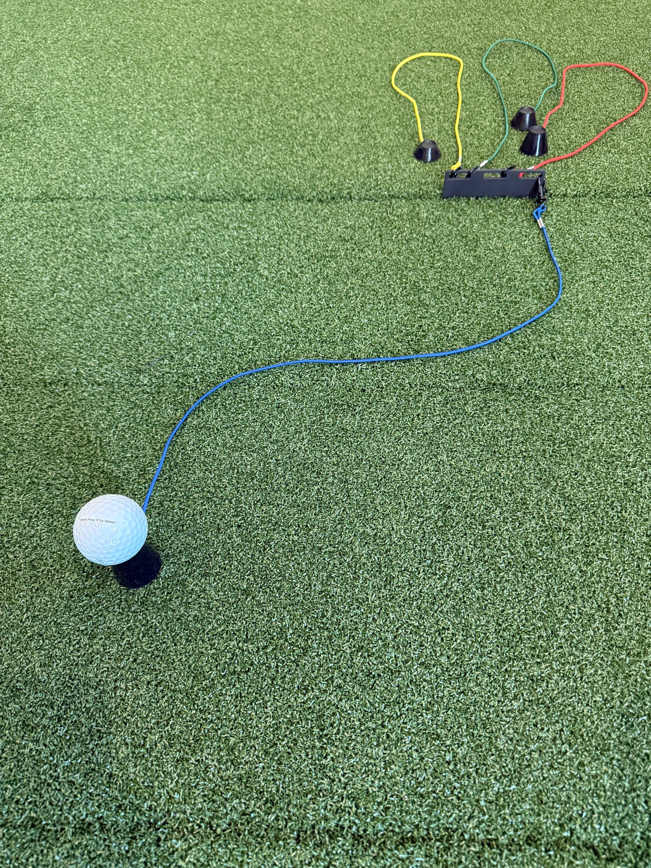 3FT Golf Simulator Tees - Durable Silicone Sim Tees with Bungee Cord and Swivel Clip