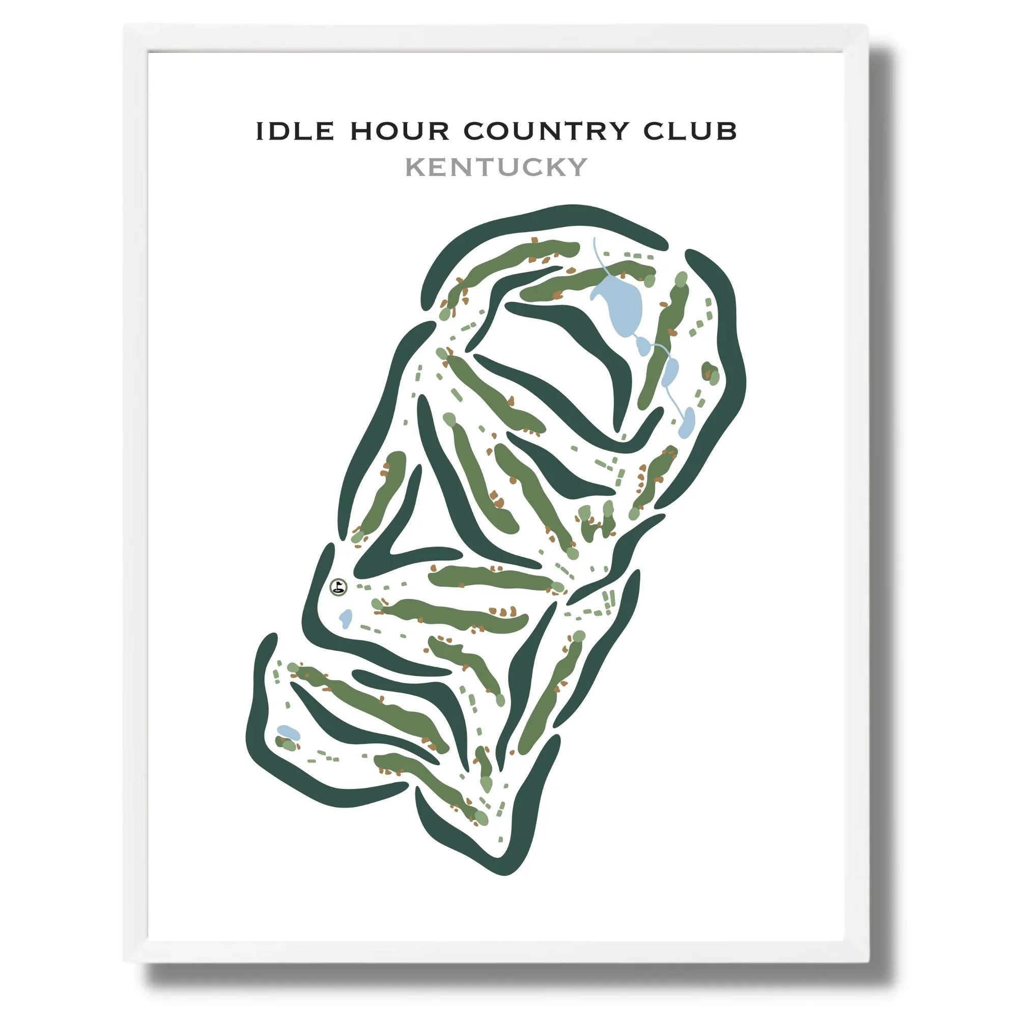 Idle Hour Country Club, Kentucky - Printed Golf Courses