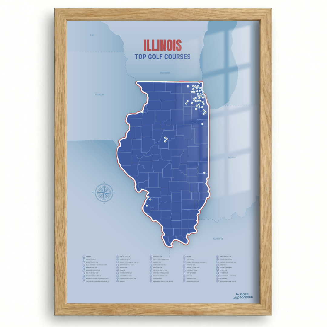 Map of Illinois Golf Courses