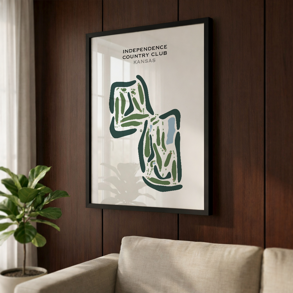Independence Country Club, Kansas - Printed Golf Courses