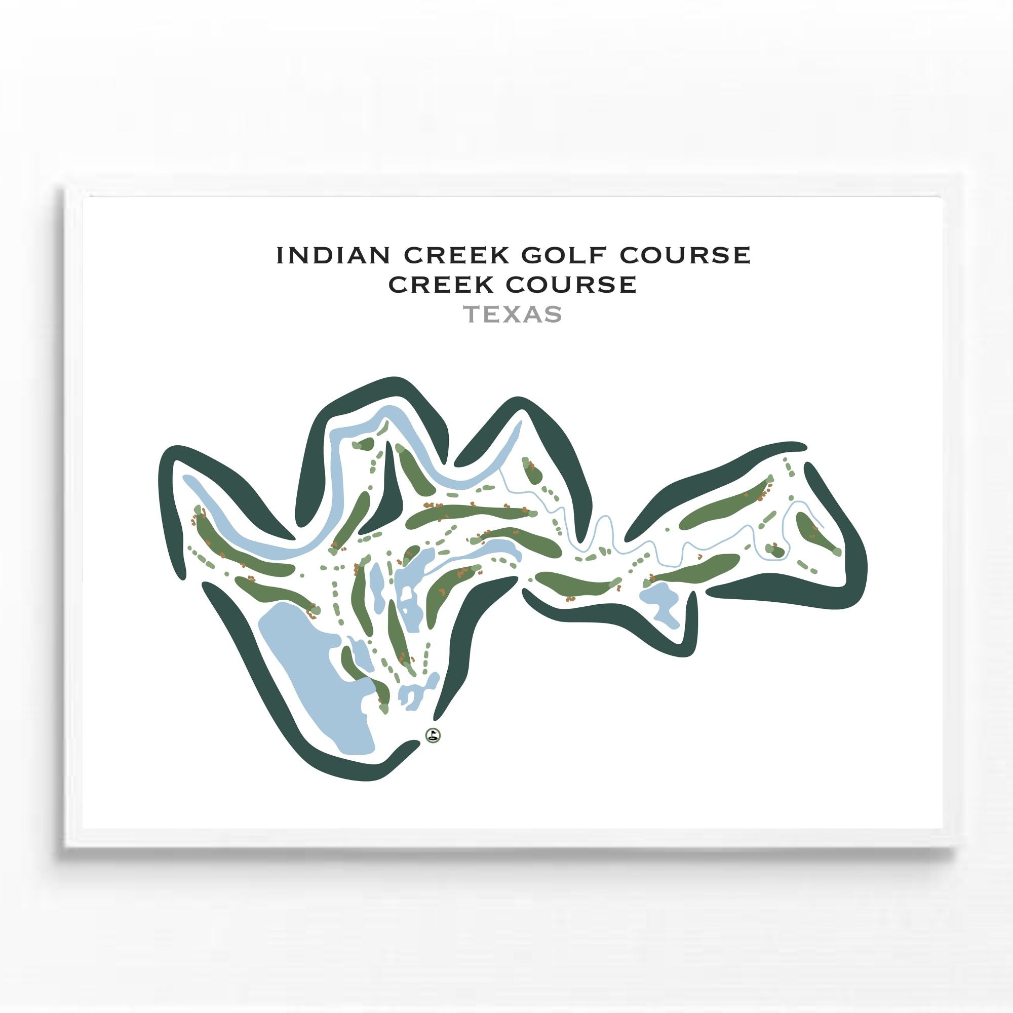 Indian Creek Golf Club - Creek Course, Texas - Printed Golf Courses