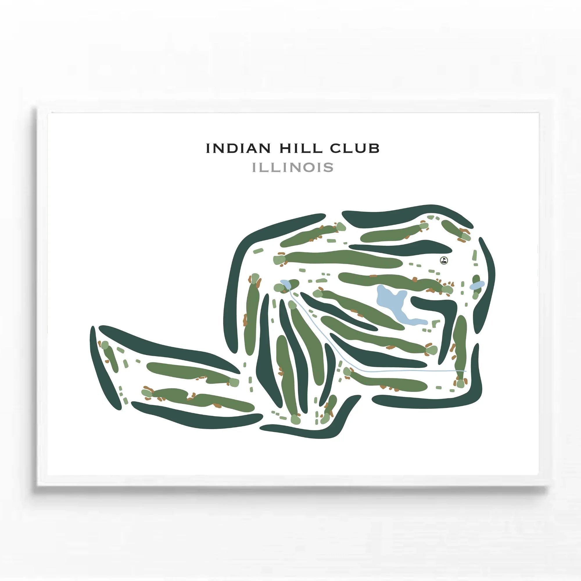 Indian Hill Club, Illinois - Printed Golf Course