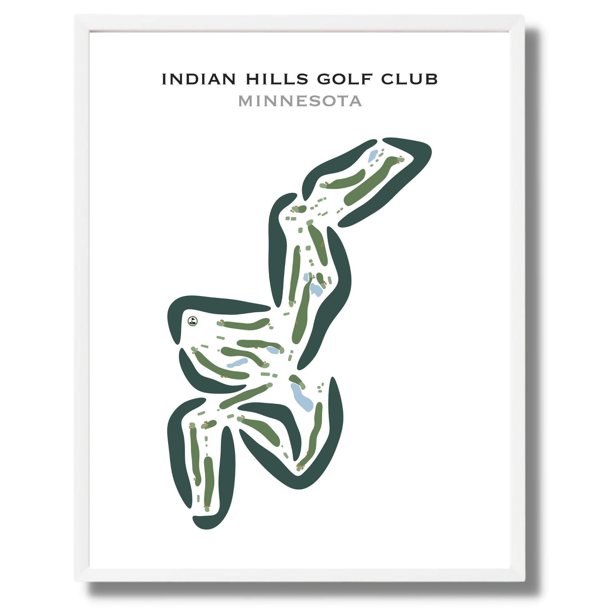 Indian Hills Golf Club, Minnesota - Printed Golf Courses
