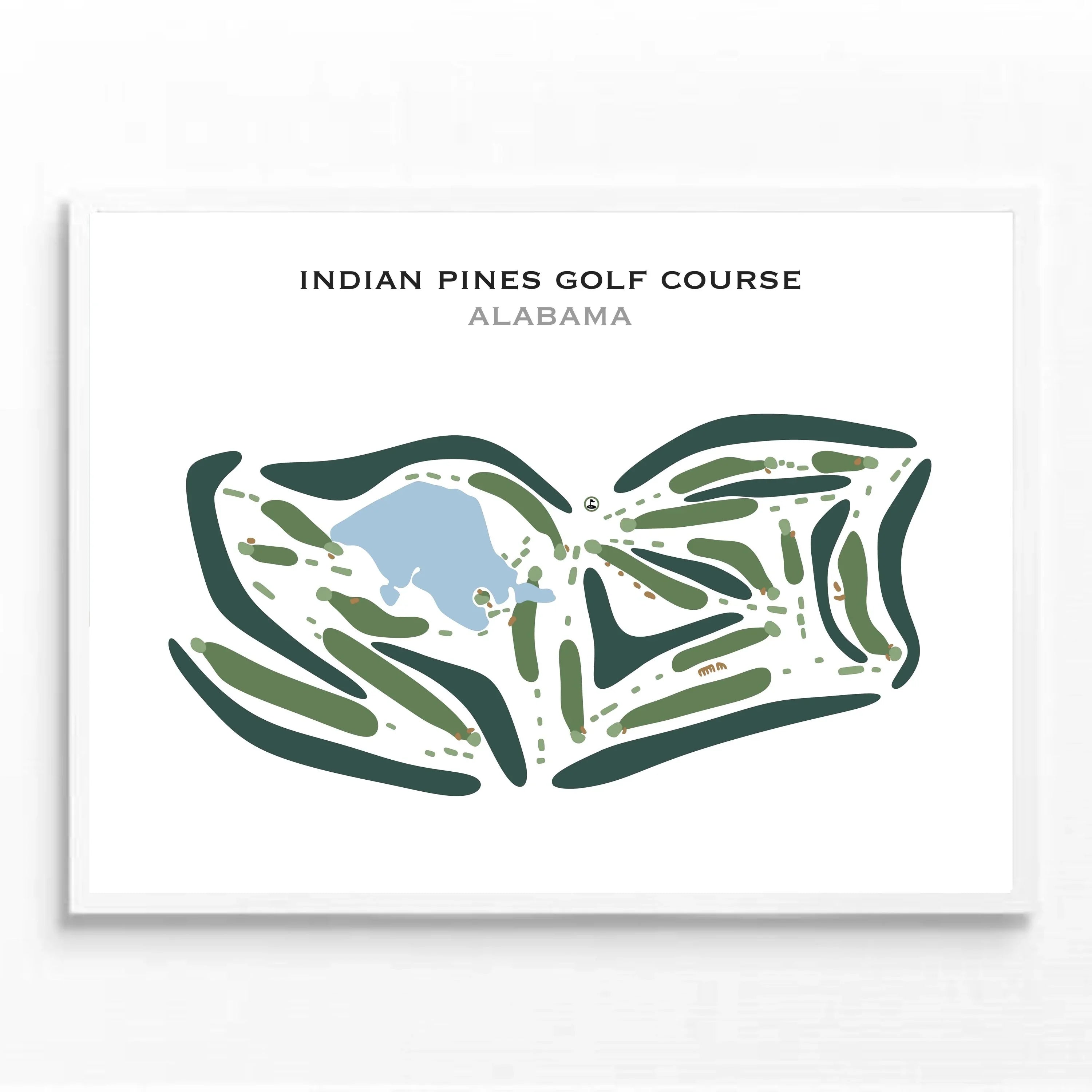 Indian Pines Golf Course, Alabama - Printed Golf Courses