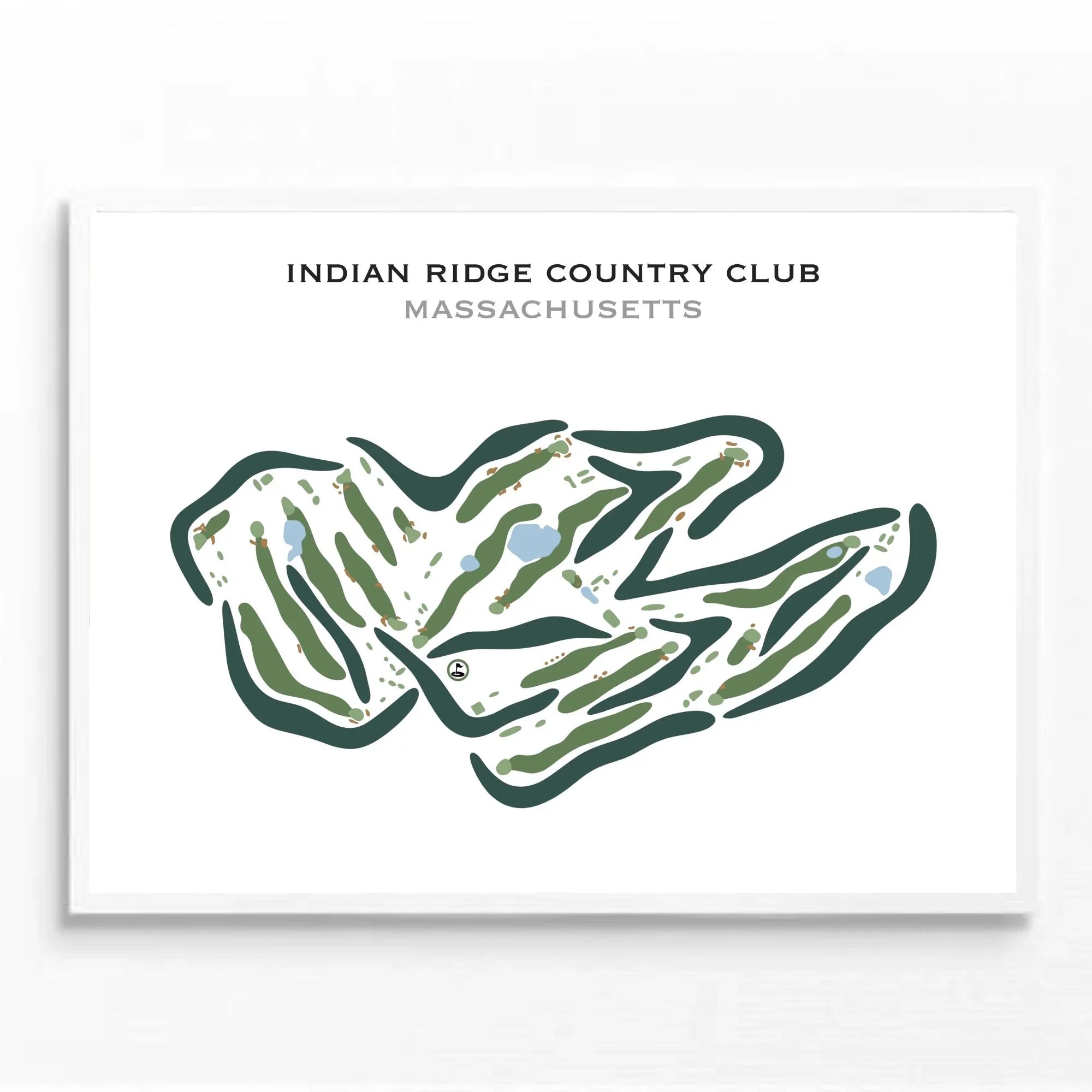Indian Ridge Country Club, Massachusetts - Printed Golf Courses