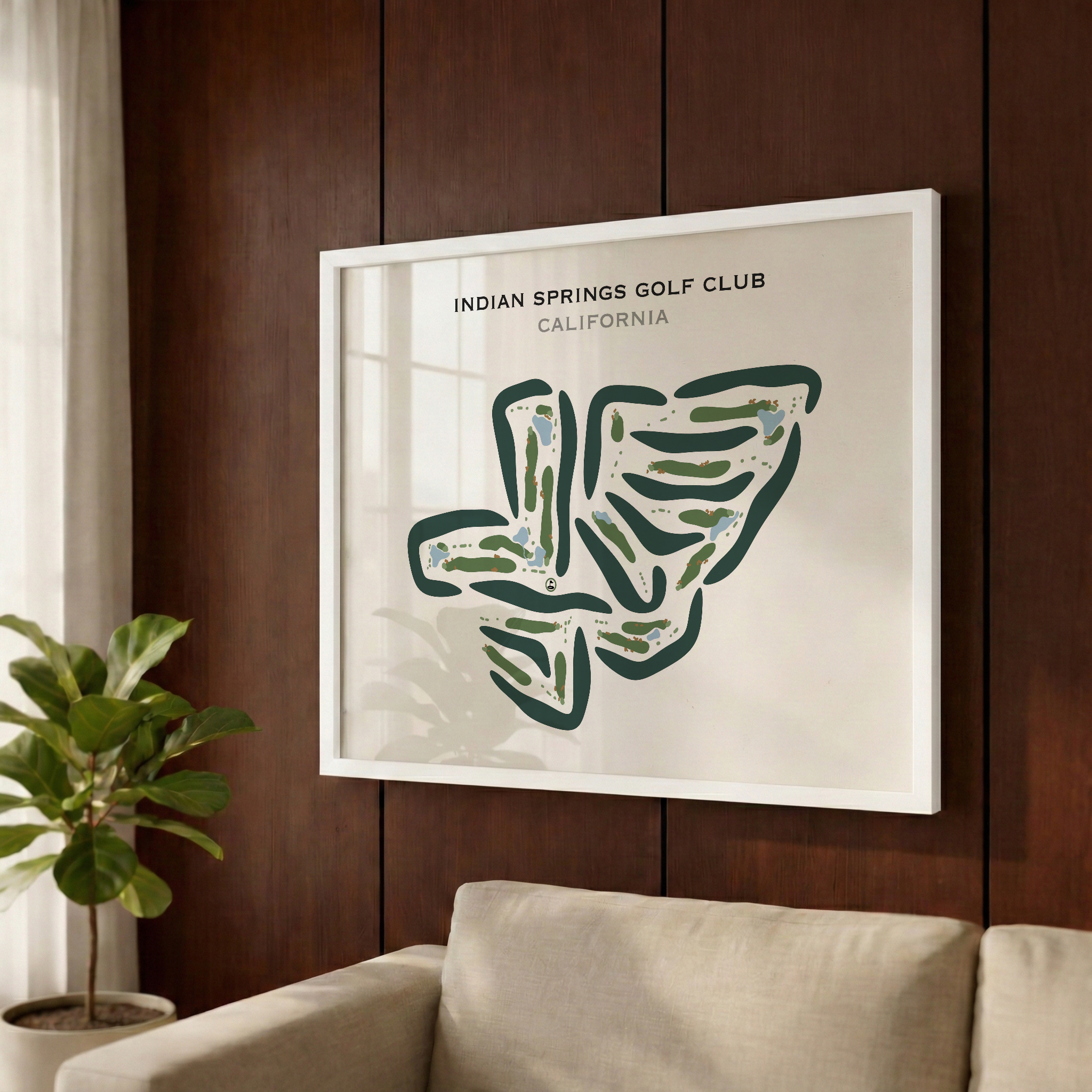 Indian Springs Golf Club, California - Printed Golf Courses
