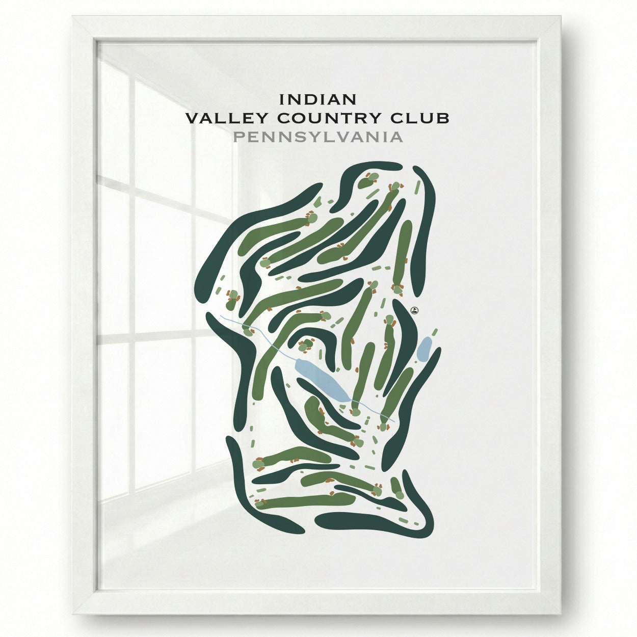 Indian Valley Country Club, Pennsylvania - Printed Golf Course