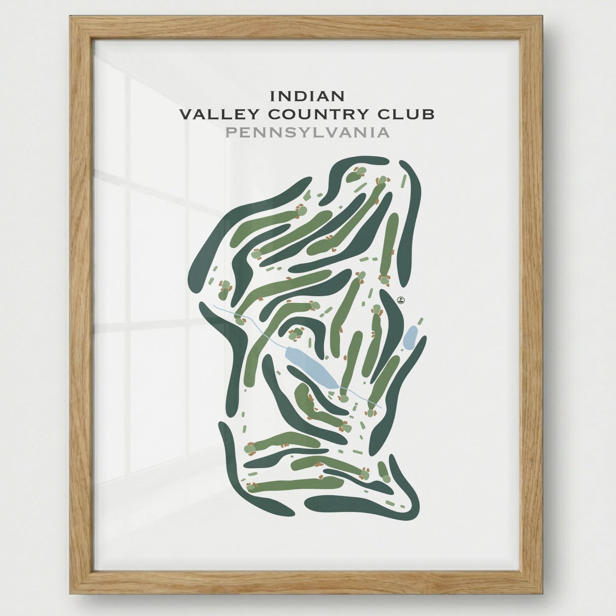 Indian Valley Country Club, Pennsylvania - Printed Golf Course