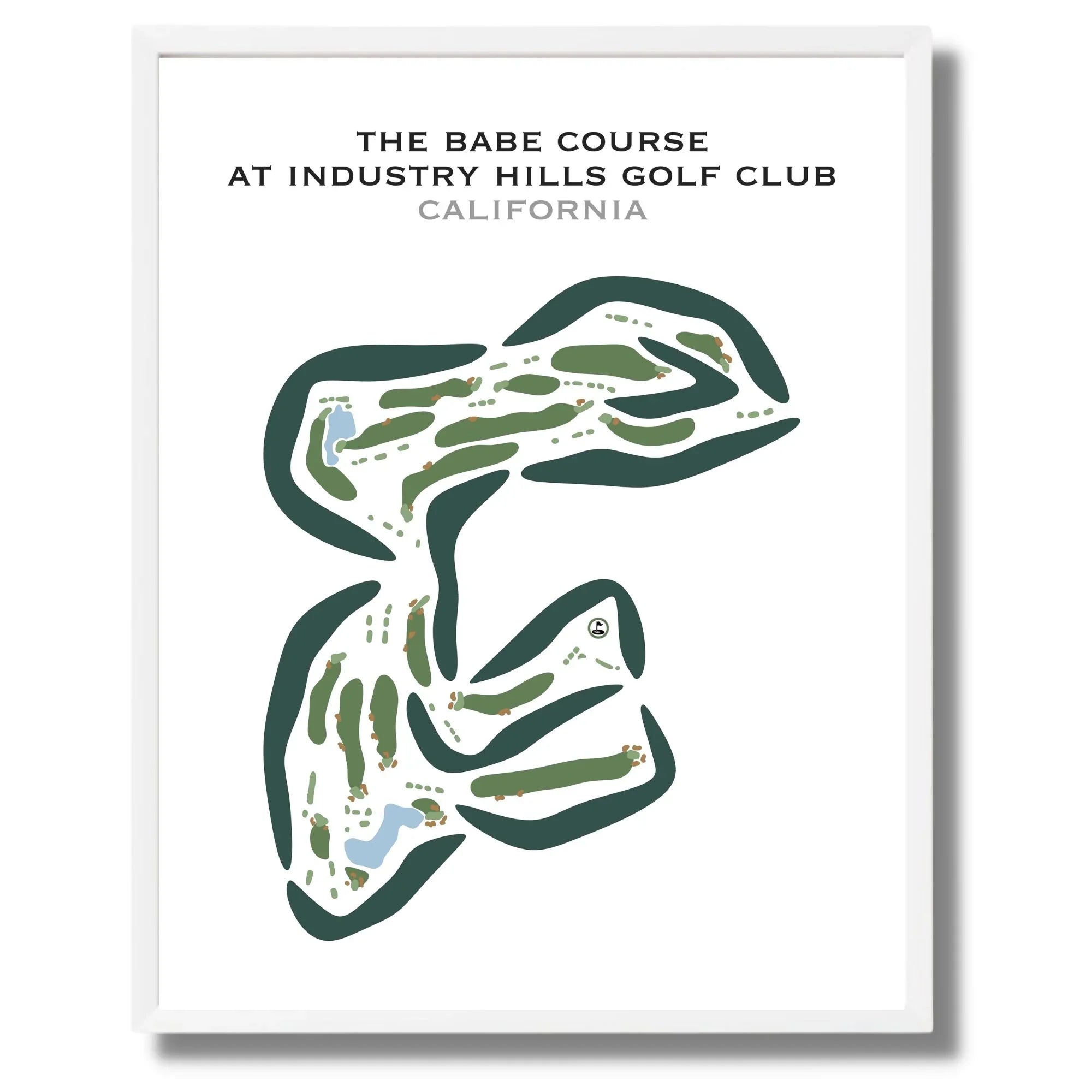 Industry Hills Golf Club At Pacific Palms Resort - The Babe, California - Printed Golf Courses