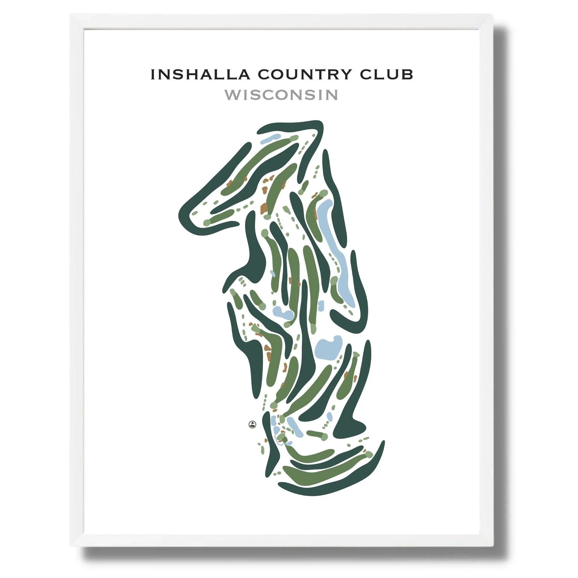 Inshalla Country Club, Wisconsin - Printed Golf Course