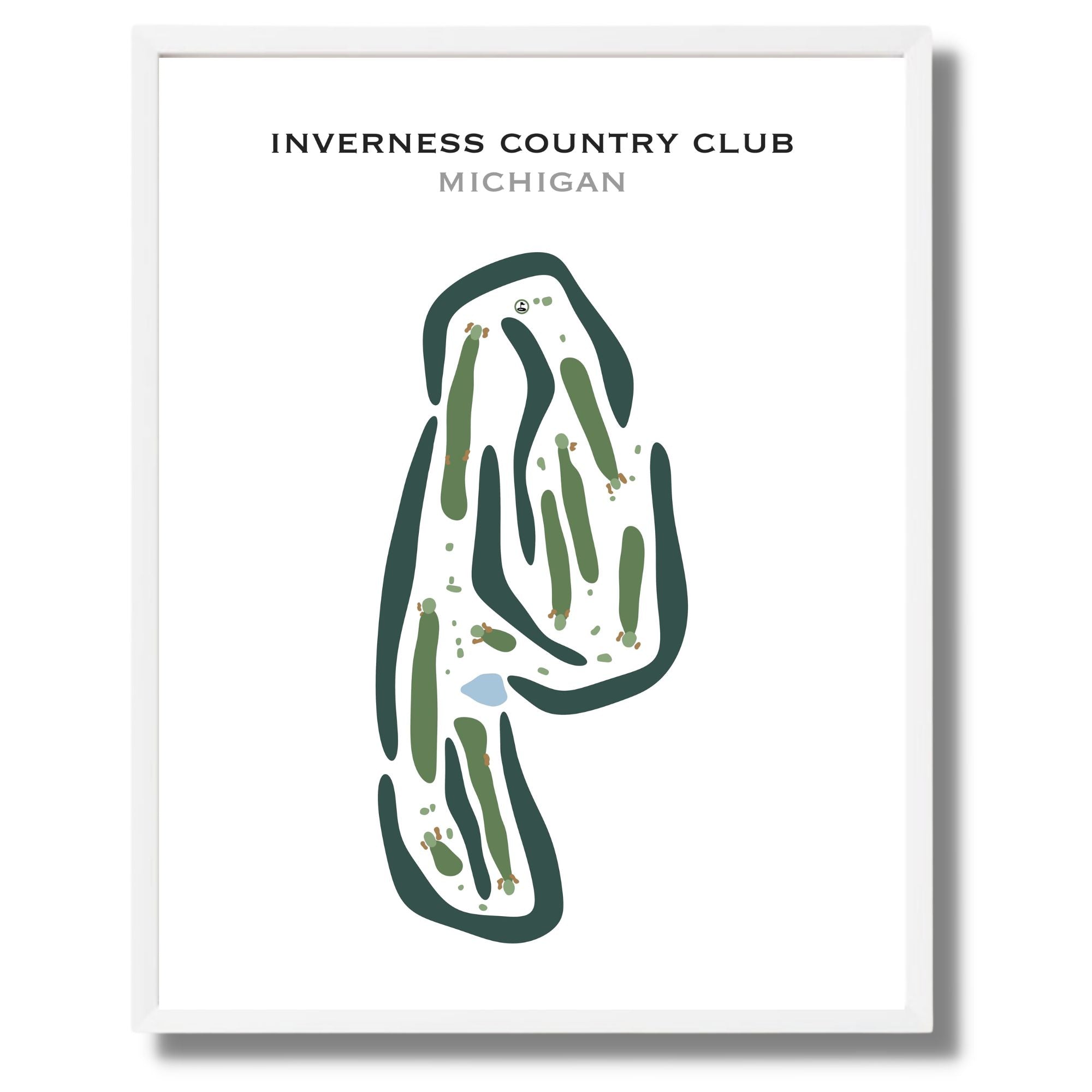 Inverness Country Club, Michigan - Printed Golf Courses