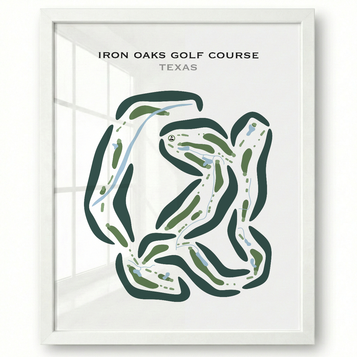 Iron Oaks Golf Course, Texas - Printed Golf Courses