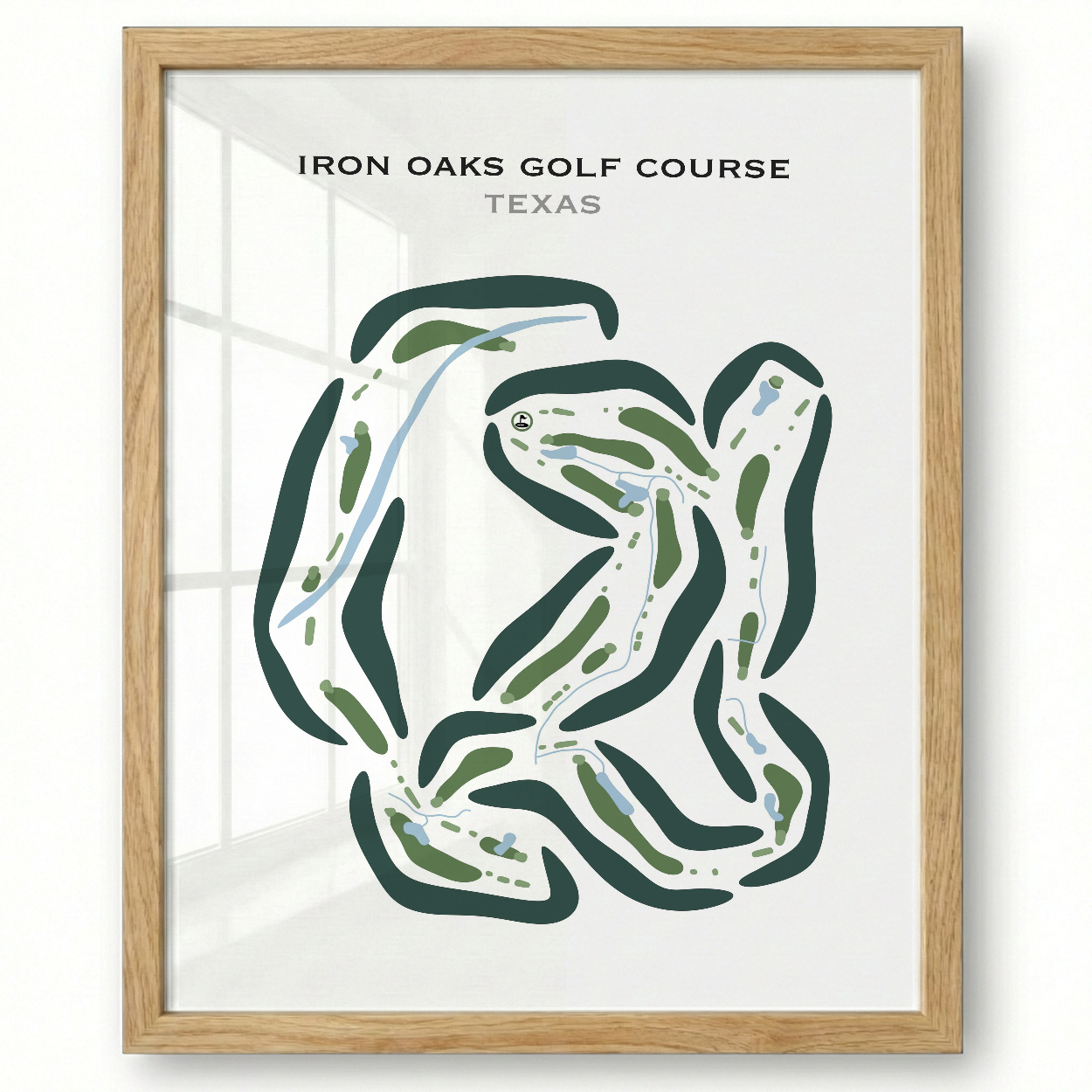 Iron Oaks Golf Course, Texas - Printed Golf Courses