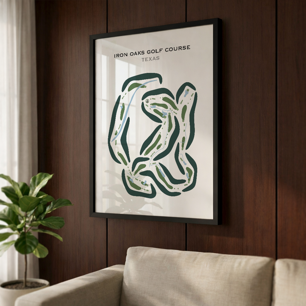 Iron Oaks Golf Course, Texas - Printed Golf Courses