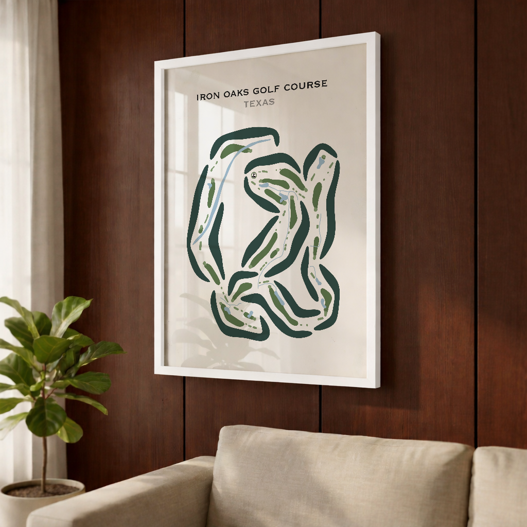Iron Oaks Golf Course, Texas - Printed Golf Courses