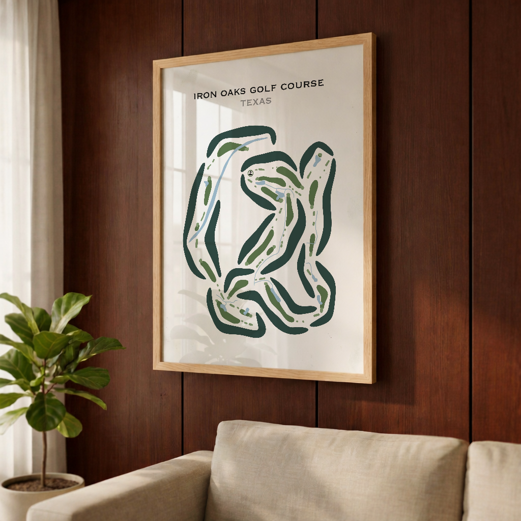 Iron Oaks Golf Course, Texas - Printed Golf Courses