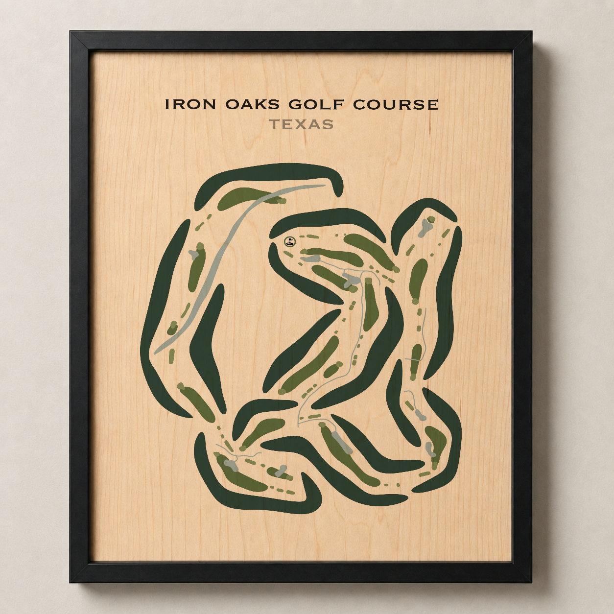 Iron Oaks Golf Course, Texas - Printed Golf Courses