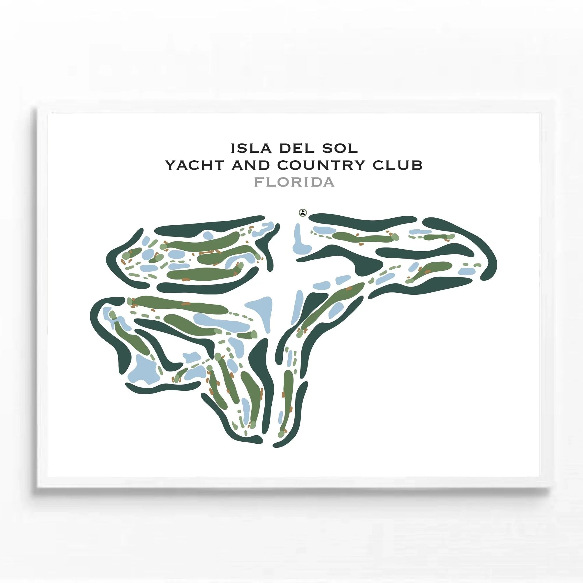 Isla Del Sol Yacht & Country Club, Florida - Printed Golf Course