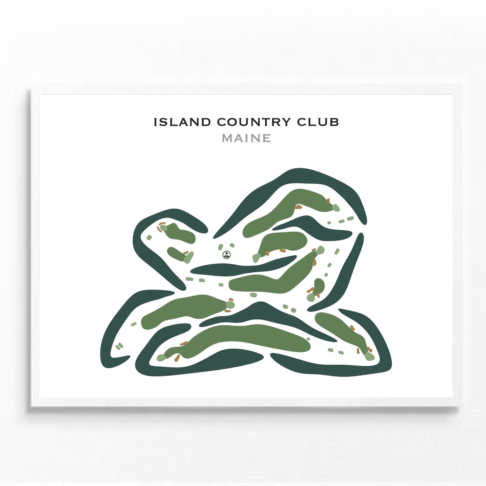 Island Country Club, Maine - Printed Golf Courses