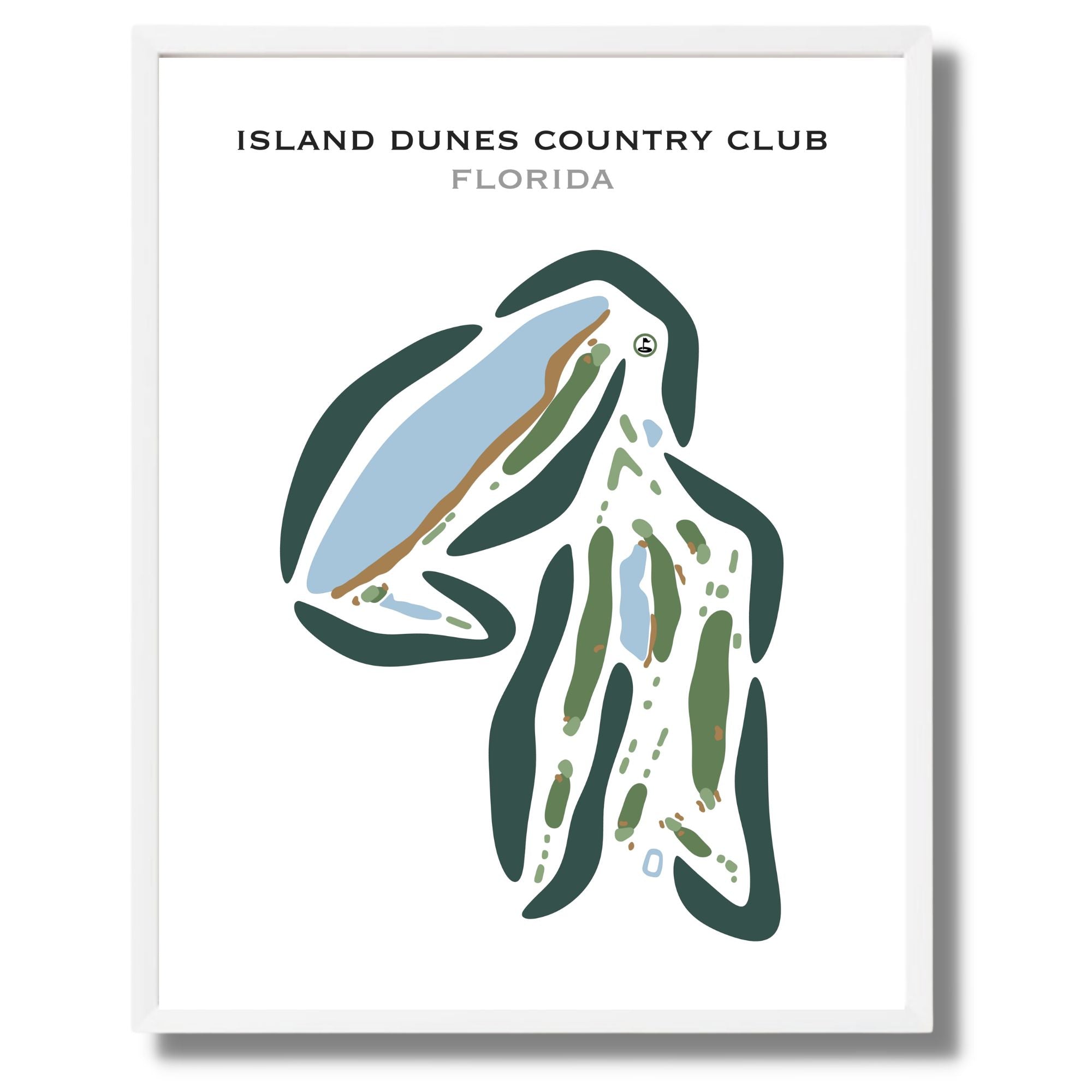 Island Dunes Country Club, Florida - Printed Golf Courses