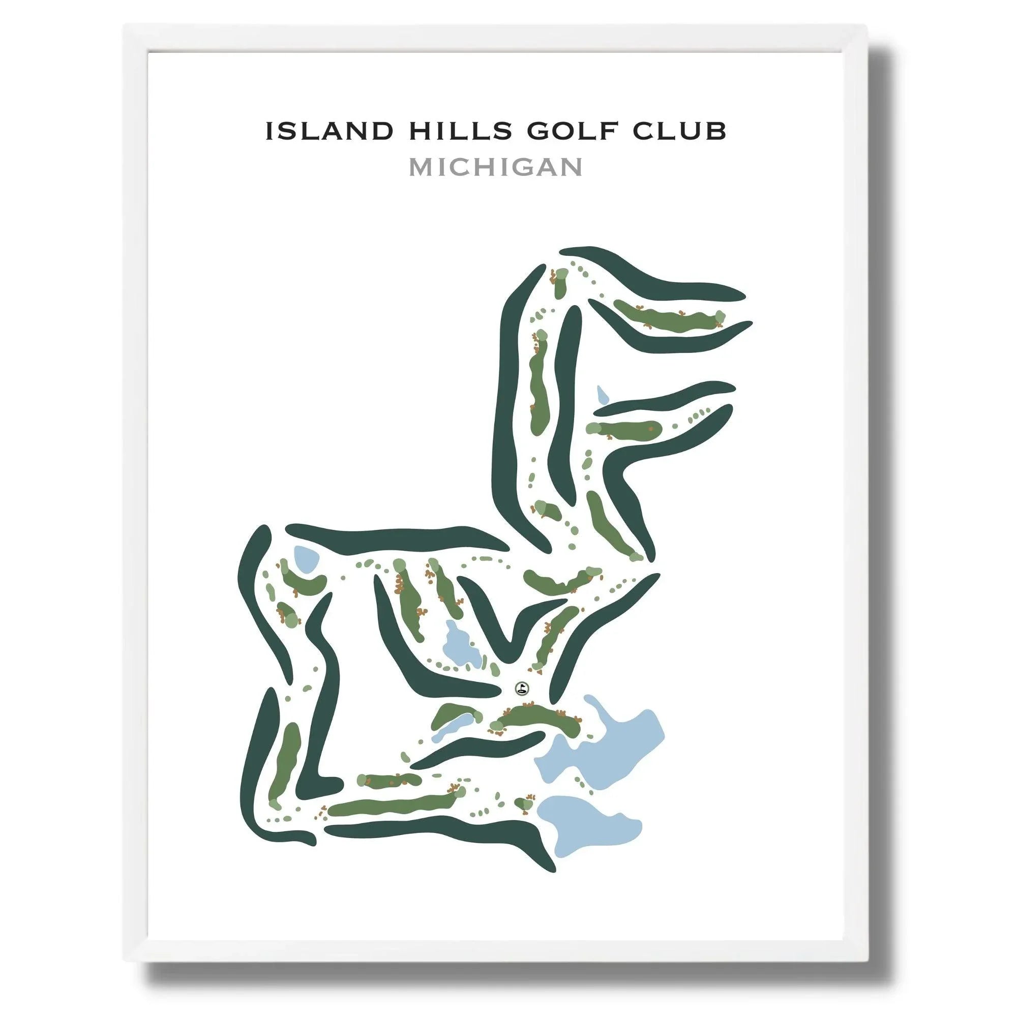 Island Hills Golf Club, Michigan - Printed Golf Course