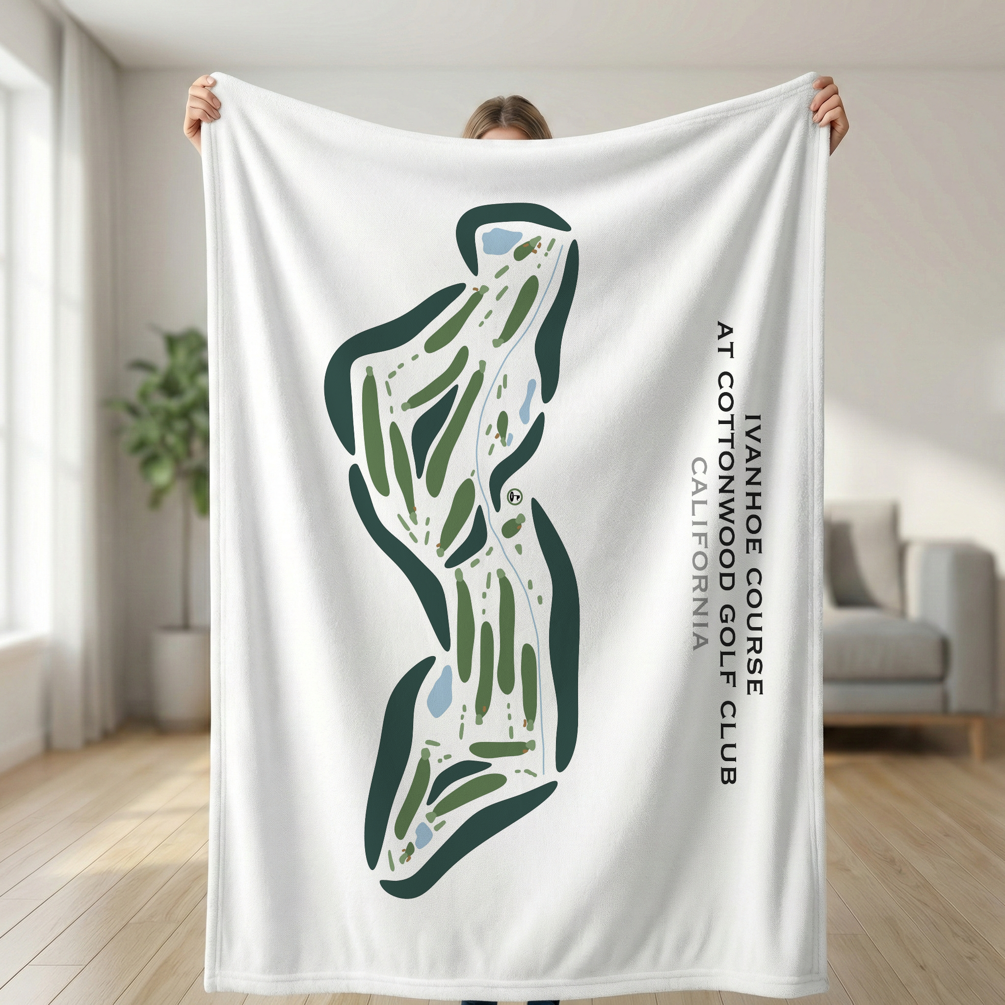 Ivanhoe Course at Cottonwood Golf Club, California - Printed Golf Courses
