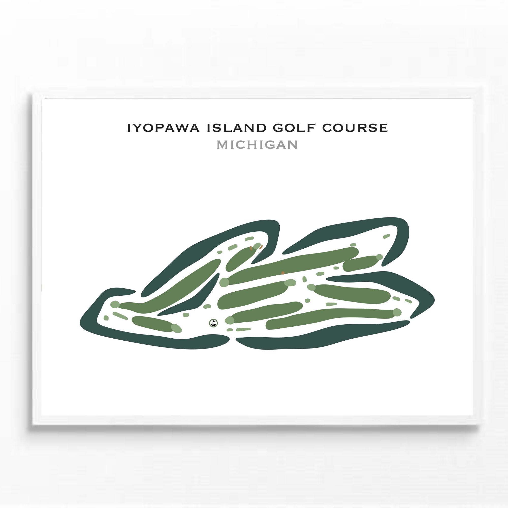 Iyopawa Island Golf Course, Michigan - Printed Golf Courses