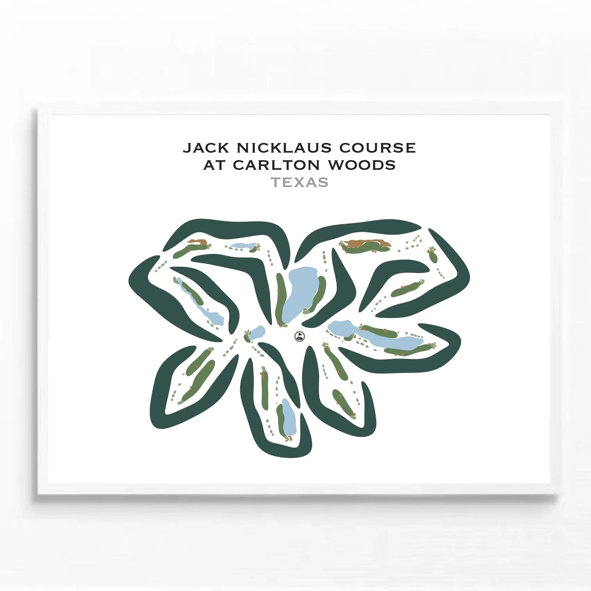 Jack Nicklaus Course At Carlton Woods, Texas - Printed Golf Courses