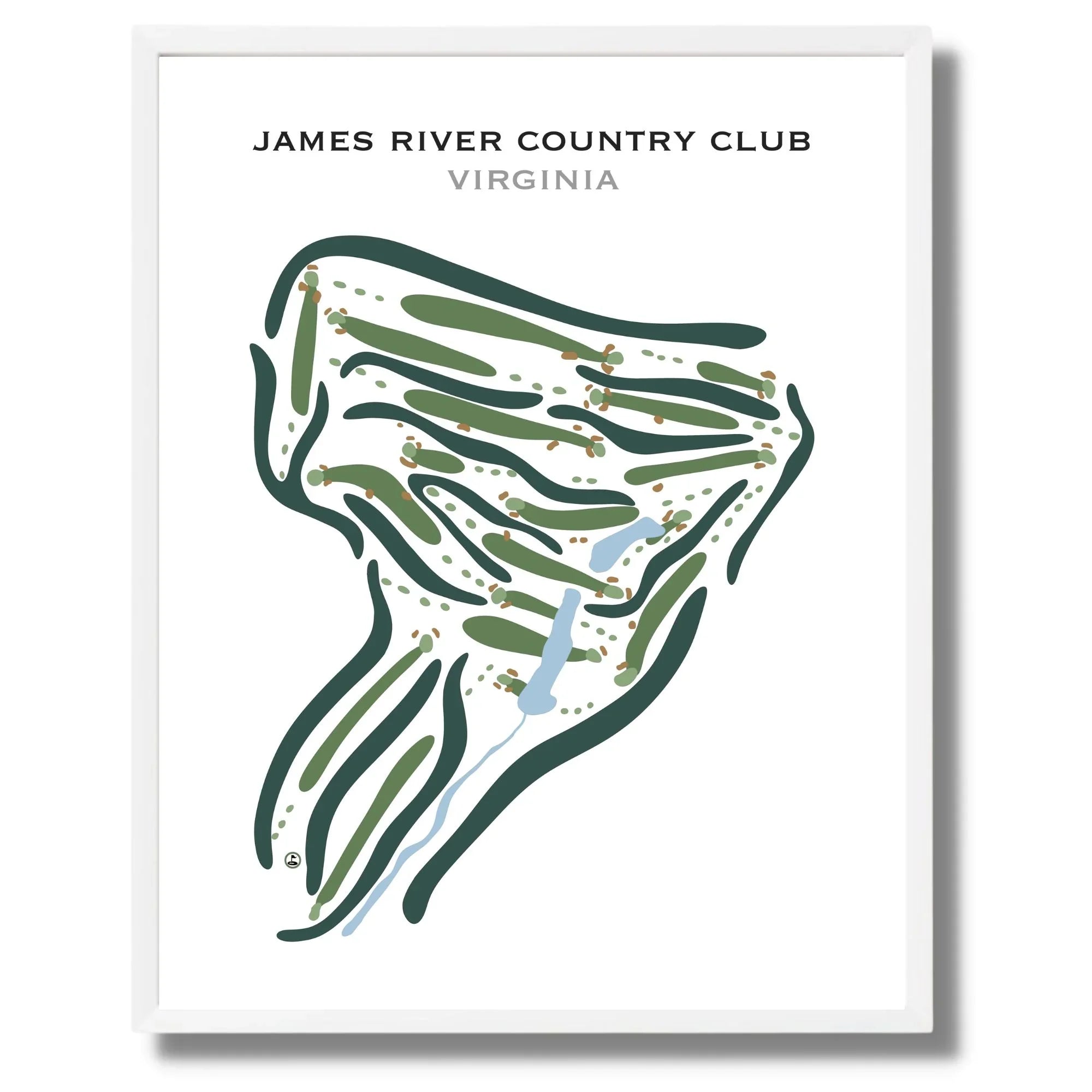 James River Country Club, Virginia - Printed Golf Courses