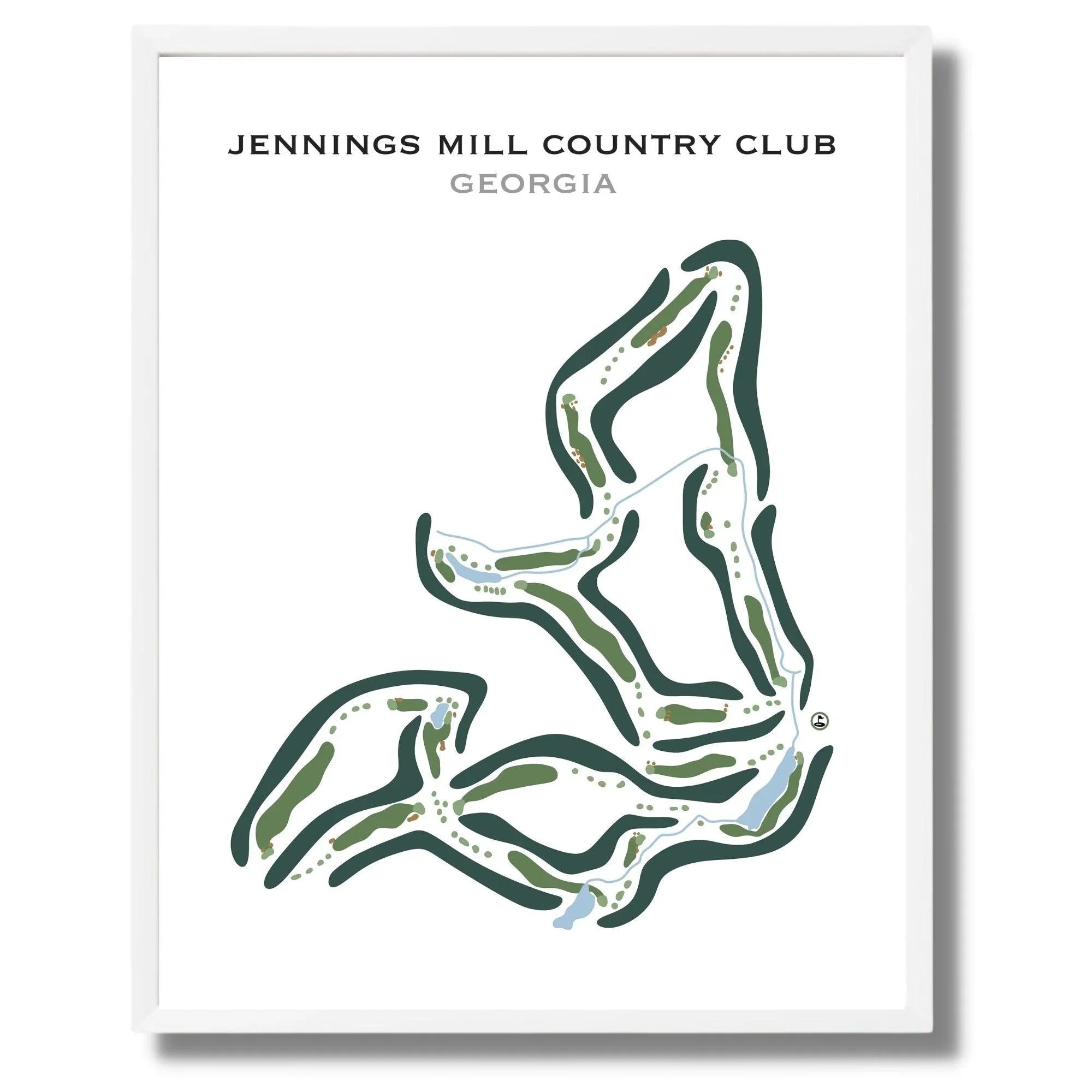 Jennings Mill Country Club, Georgia - Printed Golf Course
