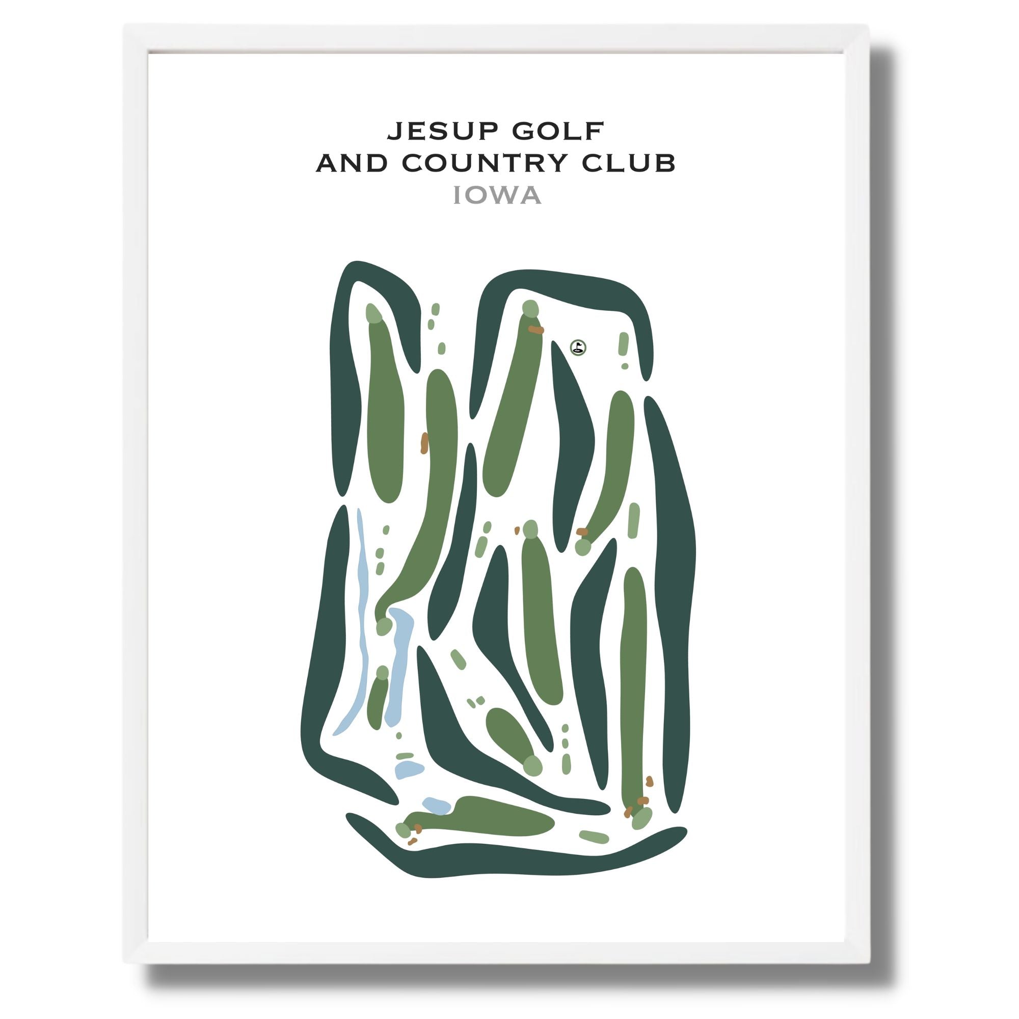 Jesup Golf & Country Club, Iowa - Printed Golf Courses