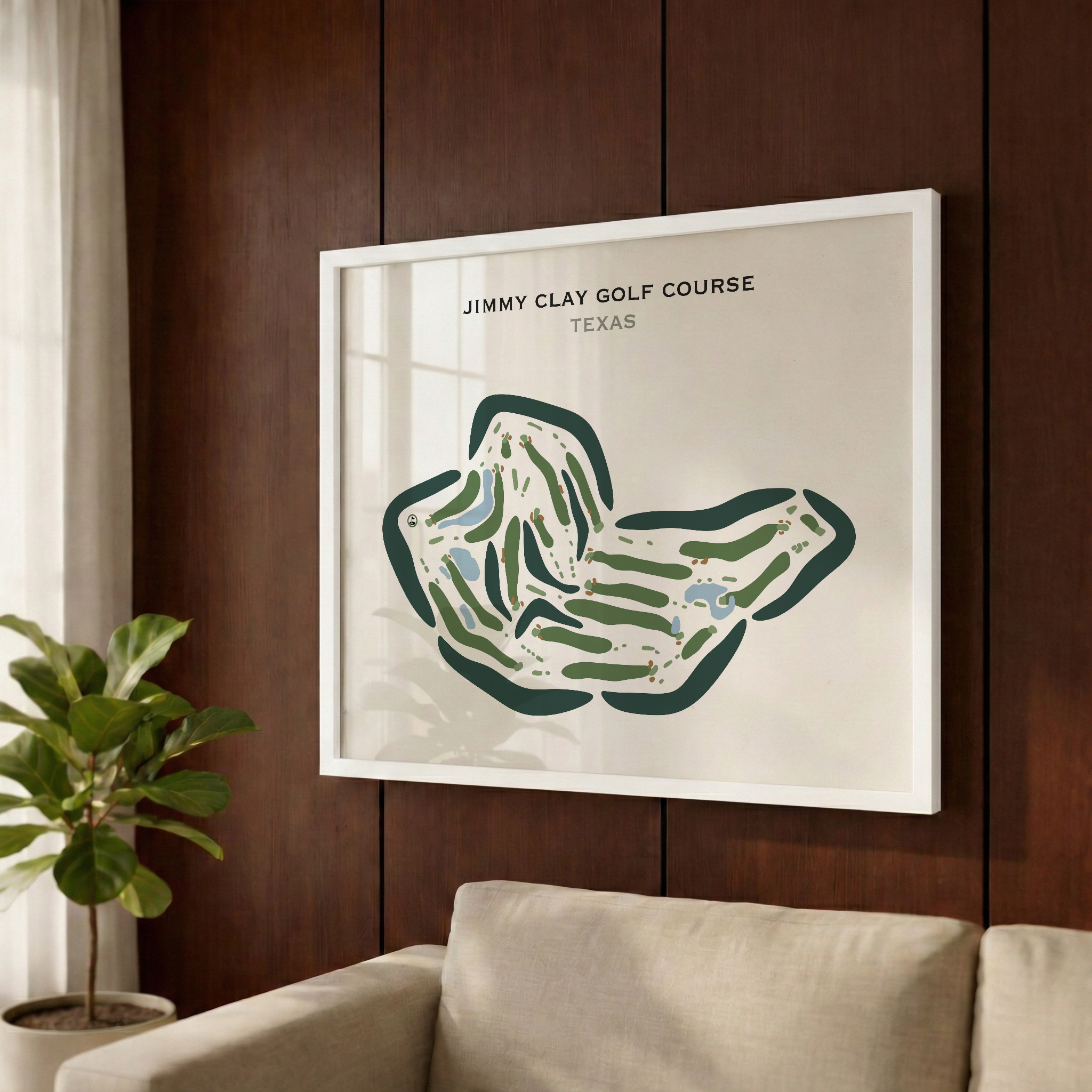 Jimmy Clay Golf Course, Texas - Printed Golf Courses