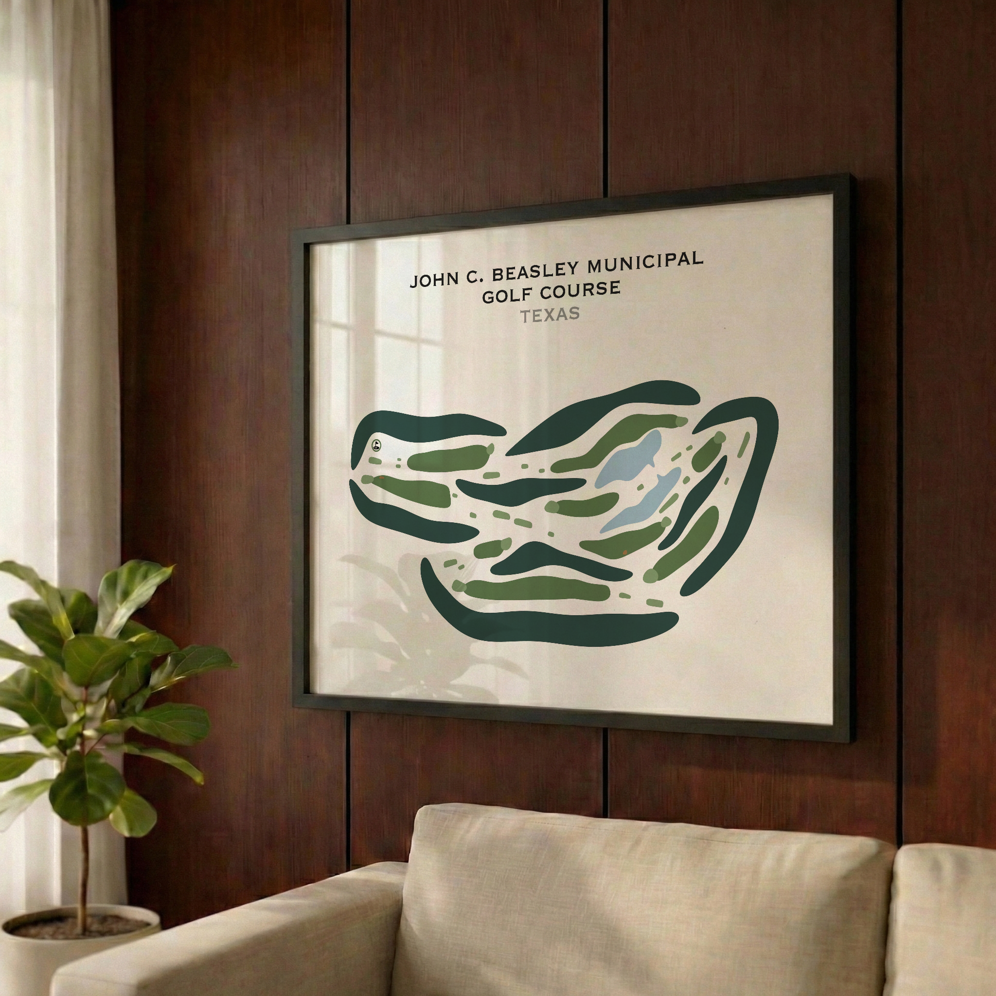 John C. Beasley Municipal Golf Course, Texas - Printed Golf Courses