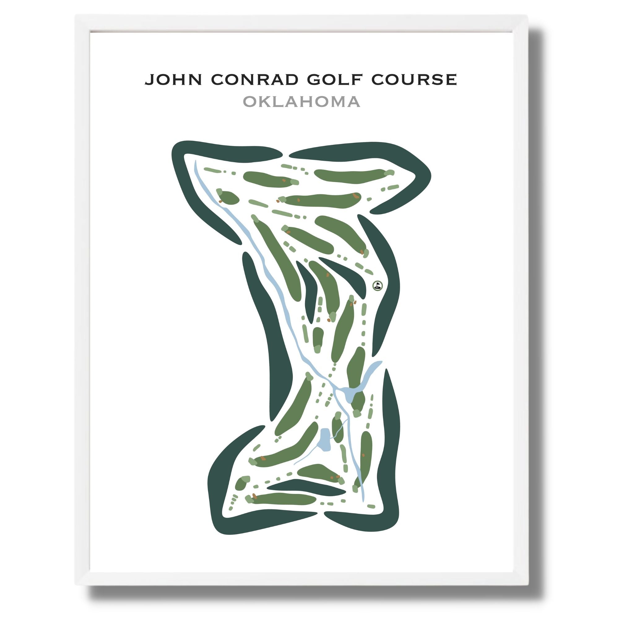 John Conrad Golf Course, Oklahoma - Printed Golf Courses