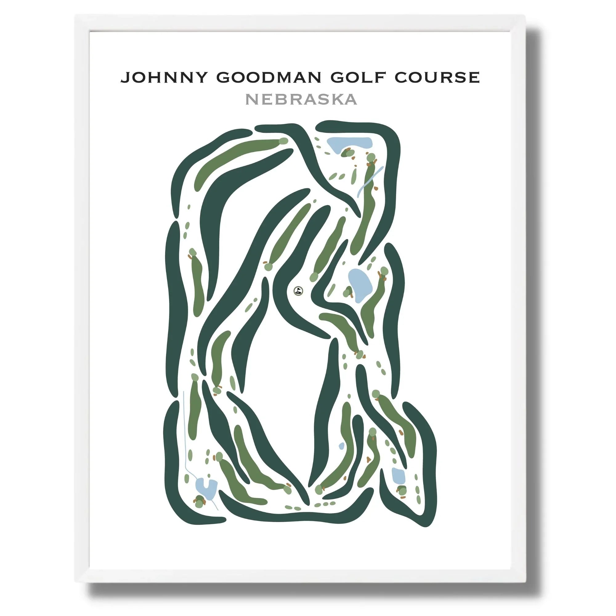 Johnny Goodman Golf Course, Nebraska - Printed Golf Courses