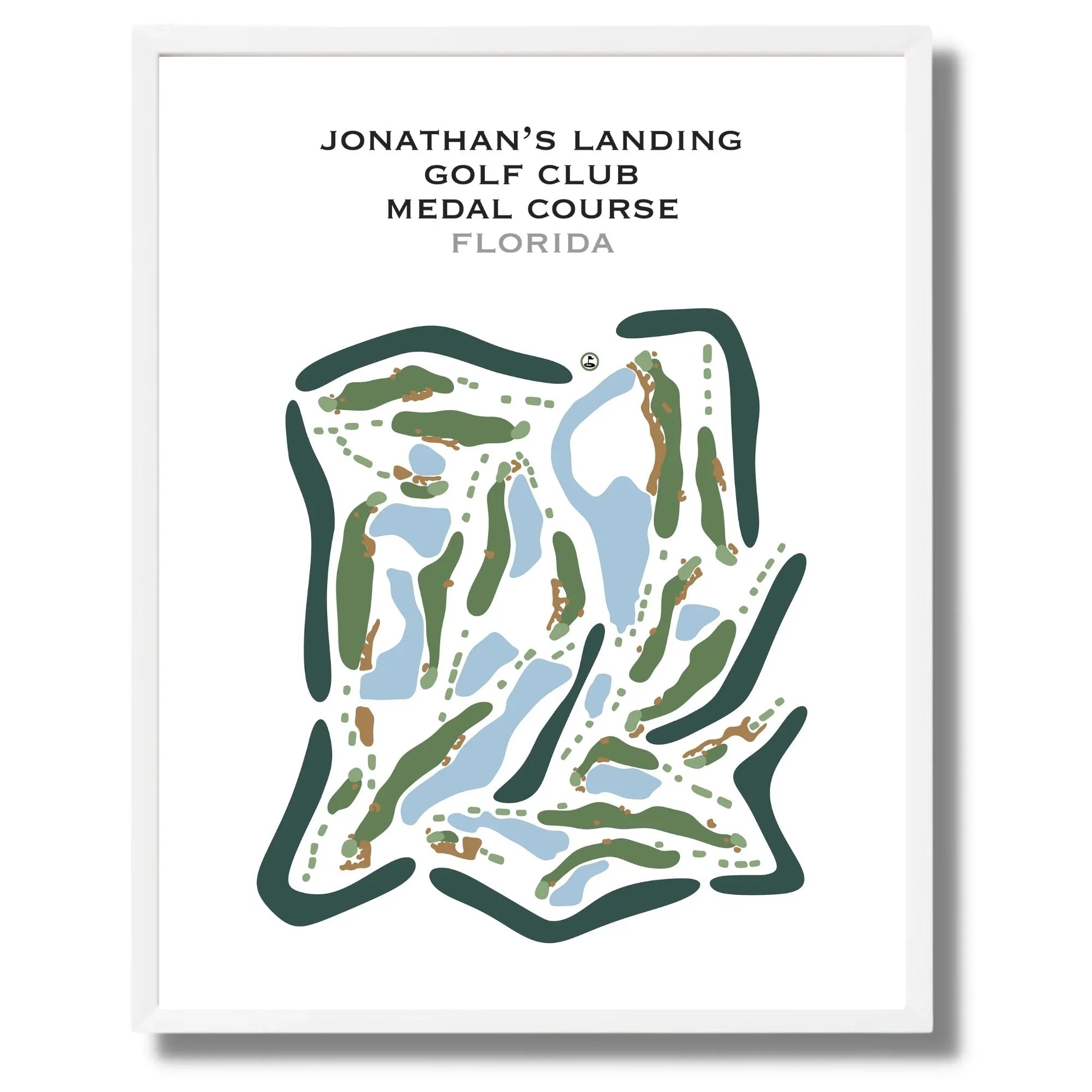 Jonathan's Landing Golf Club- Medal Course, Florida - Printed Golf Courses