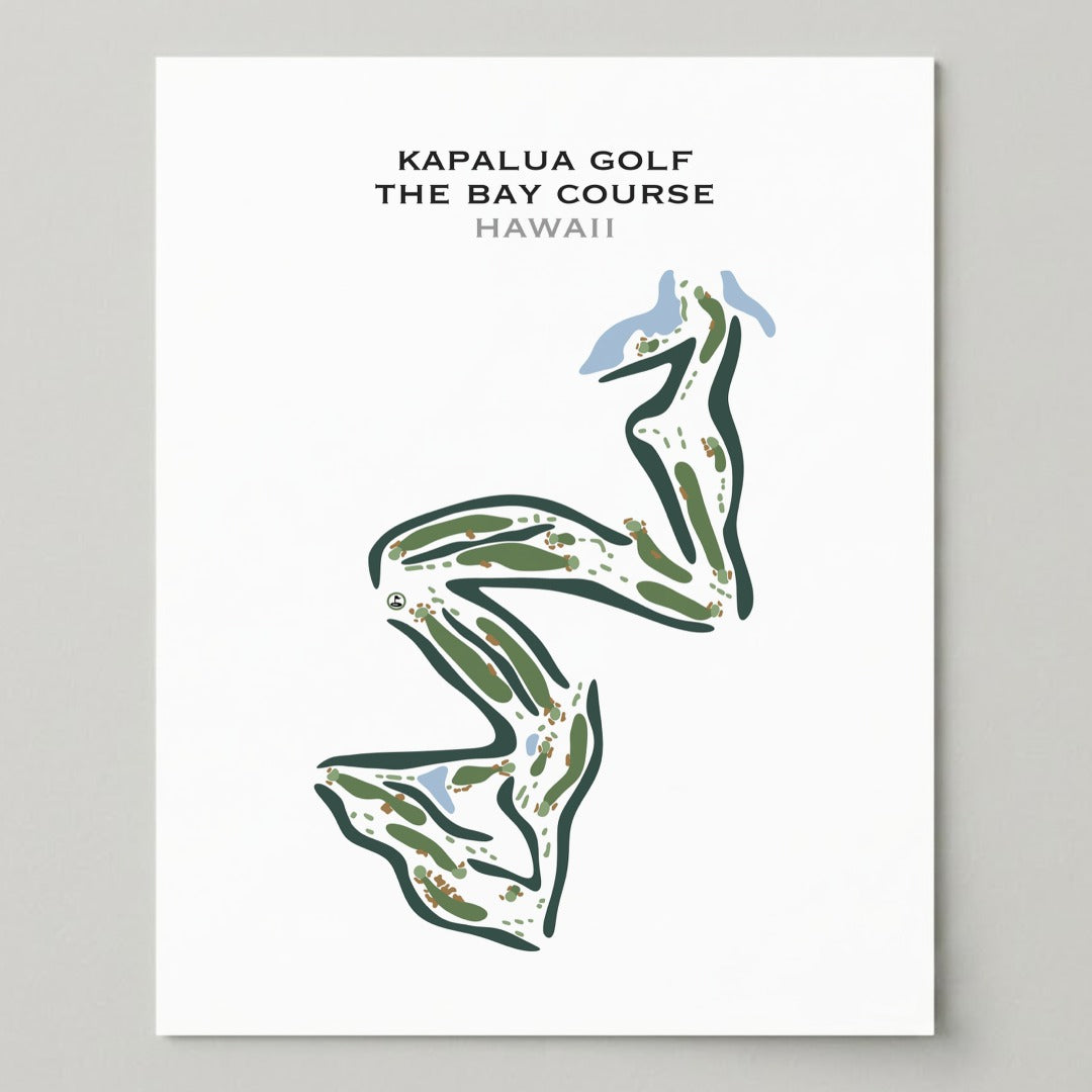 Kapalua Golf The Bay Course, Hawaii - Printed Golf Courses